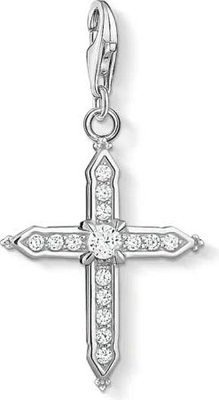 Thomas Sabo 1732-051-14 Charm-Anhänger Kreuz Silber mit Zirkonia