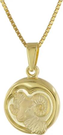 trendor 41088-4 Widder Sternzeichen Gold 333/8K mit goldplattierter Kette