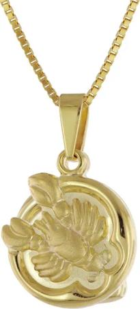 trendor 41088-7 Krebs Sternzeichen Gold 333/8K mit goldplattierter Kette