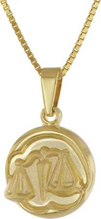 trendor 41088-10 Waage Sternzeichen Gold 333/8K mit goldplattierter Kette