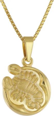 trendor 41088-11 Skorpion Sternzeichen Gold 333/8K mit goldplattierter Kette