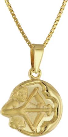 trendor 41088-12 Schütze Sternzeichen Gold 333/8K mit goldplattierter Kette