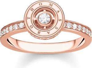 Thomas Sabo TR2255-416-14 Damen-Ring Kreis mit Weißen Steinen Roségoldfarben
