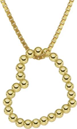 trendor 41186 Damen-Kette Swinging Heart Gold auf Silber 925