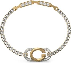 Guess JUBB04508JWYGS Damen-Armband Logo & Kristalle Goldfarben