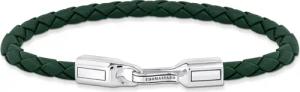 Thomas Sabo A2149-682-6 Unisex Lederarmband Grün Silber