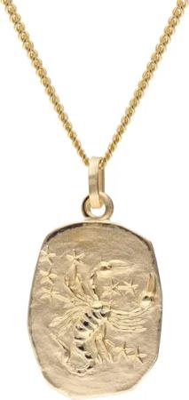 trendor 15404-11 Skorpion Sternzeichen Gold 333 mit vergoldeter Silberkette