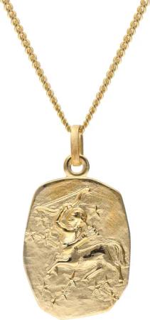 trendor 15404-12 Schütze Sternzeichen Gold 333 mit vergoldeter Silberkette