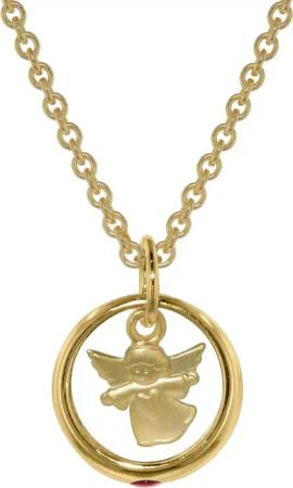 trendor 73464 Gold Taufring-Anhänger mit goldplattierter Halskette