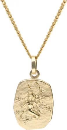 trendor 15436-09 Jungfrau Sternzeichen Gold 585 mit vergoldeter Silberkette