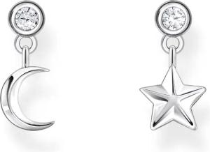 Thomas Sabo H2293-051-14 Damen-Ohrringe Ohrstecker Mond und Stern Silber