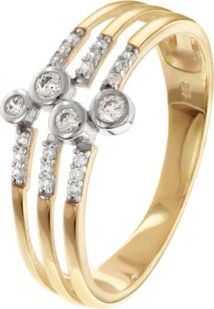 GLIZZ GL8754 Damenring Gold 333/8K Bicolor mit Zirkonia