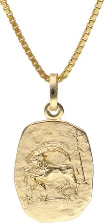 trendor 15382-01 Steinbock Sternzeichen Gold 333 mit vergoldeter Silberkette