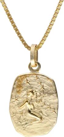 trendor 15382-09 Jungfrau Sternzeichen Gold 333 mit vergoldeter Silberkette