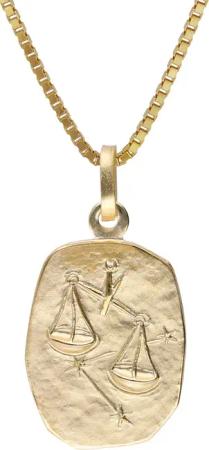 trendor 15382-10 Waage Sternzeichen Gold 333 / 8K mit vergoldeter Silberkette