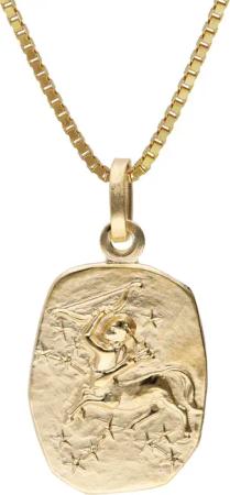 trendor 15382-12 Schütze Sternzeichen Gold 333 mit vergoldeter Silberkette