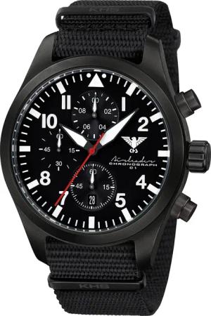 KHS AIRBSC.NB Herrenarmbanduhr Airleader Chronograph Schwarz