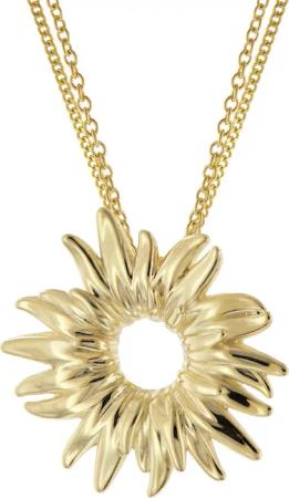 trendor 15634 Anhänger Sonnenblume Gold 333 / 8K mit goldplattierter Kette