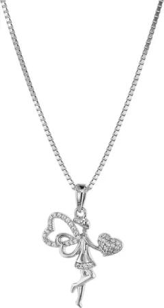 trendor 75058 Damen-Kette Anhänger Elfe 925 Silber mit Zirkonias