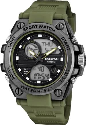 Calypso K5854/3 Herrenuhr AnaDigi Khaki/Schwarz