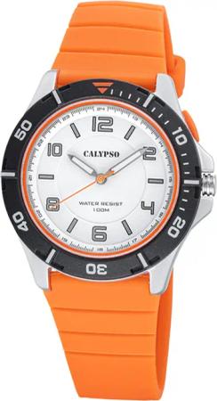 Calypso K5857/3 Unisex Armbanduhr Quarz Orange/Weiß