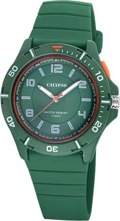 Calypso K5857/4 Armbanduhr Unisex Quarz Grün/Orange