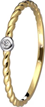 trendor 41566 Damen Brillantring Gold 585/14K Diamantring