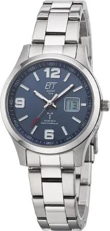 ETT Eco Tech Time ELS-11589-32M Damenuhr Funk Solar Drive Gobi Edelstahl