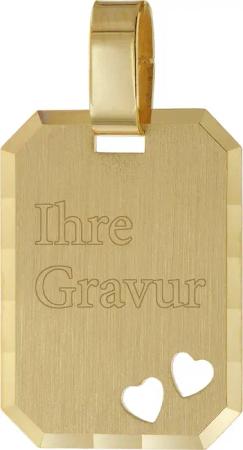 trendor 51950 Gravurplatte Gold 333 (8 Kt) Anhänger zum Gravieren