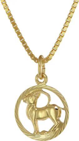 trendor 75990-01 Kinder Sternzeichen Steinbock 333 Gold + goldplattierte Kette