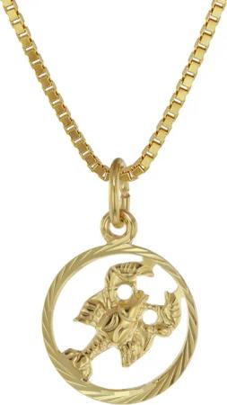 trendor 75990-07 Sternzeichen Krebs 333 Gold + goldplattierte Kinder-Halskette