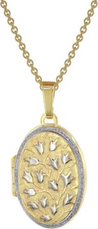 trendor 75978 Medaillon 333 Gold (8 Karat) + vergoldete Silber-Halskette