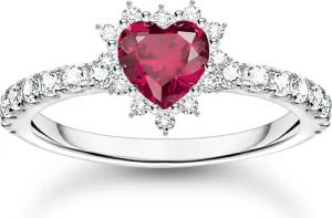 Thomas Sabo TR2484-0131-10 Damen Herz-Ring Romance Rot Silber