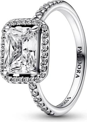 Pandora 192391C01 Damen-Ring Silber Rechteckiger Funkelnder Heiligenschein