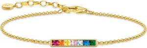 Thomas Sabo A2068-996-7-L19v Armband für Frauen Bunte Steine Goldfarben