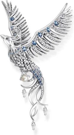 Thomas Sabo PE937-945-7 Anhänger Phönix mit Blauen Steinen