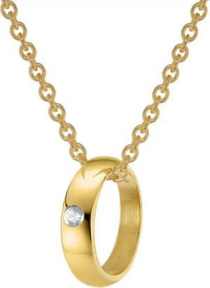 trendor 39475 Anhänger Taufring Gold 333 mit goldplattierter Silberkette