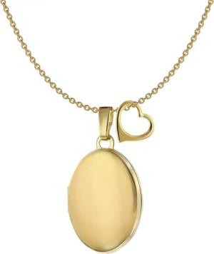 Acalee 30-3004 Halskette mit Medaillon und Herzchen Anhänger Gold 333 / 8K