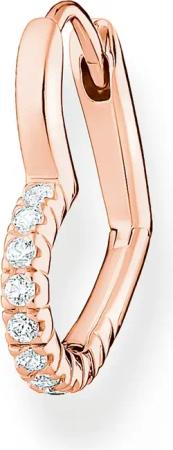 Thomas Sabo CR693-416-14 Single Ohrring Herz mit weißen Steinen Roségoldfarben
