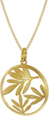 trendor 68482 Gold-Anhänger 333/8K Gold mit vergoldeter Silberkette