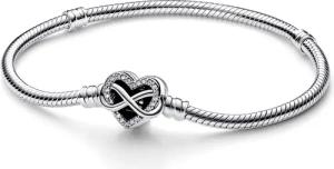 Pandora 592645C01 Damenarmband Silber Funkelndes Unendlichkeits-Herz