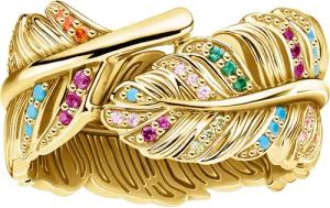 Thomas Sabo TR2284-488-7 Damenring Feder goldfarben