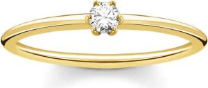 Thomas Sabo TR2312-414-14 Damenring goldfarben mit weißem Stein