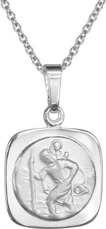 trendor 41872 Herren-Halskette mit Christophorus Anhänger 925 Silber