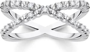 Thomas Sabo TR2318-051-14 Damenring Kugeln mit weißen Steinen