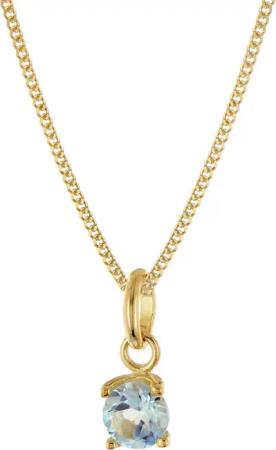 trendor 68518 Anhänger Gold 333 mit Edeltopas an vergoldeter Silberkette