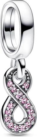 Pandora 792766C01 Charm-Anhänger Funkelnde Unendlichkeit Pink Silber