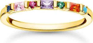 Thomas Sabo TR2348-488-7 Damenring Goldfarben Bunte Steine