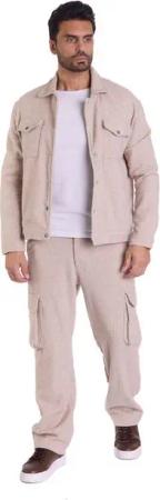 Denim Distriqt Freizeitanzug Herren Freizeitanzug mit Baggy Hose