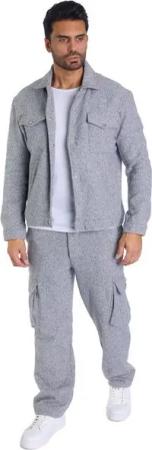 Denim Distriqt Freizeitanzug Herren Freizeitanzug mit Baggy Hose